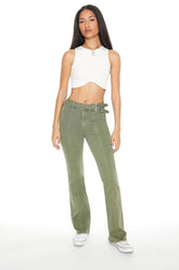 Belted Bootcut Jeans