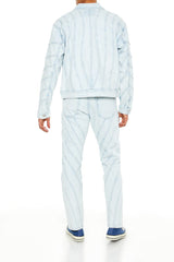 Bleach Wash Slim-Fit Jeans