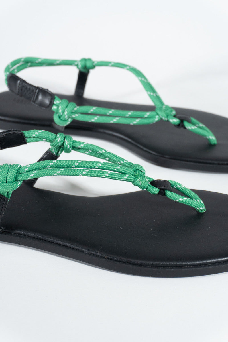Braided Strap Faux Leather Flip-Flops