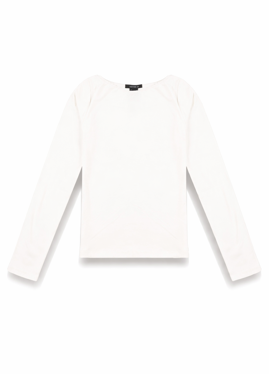 Boat Neck Long-Sleeve Top