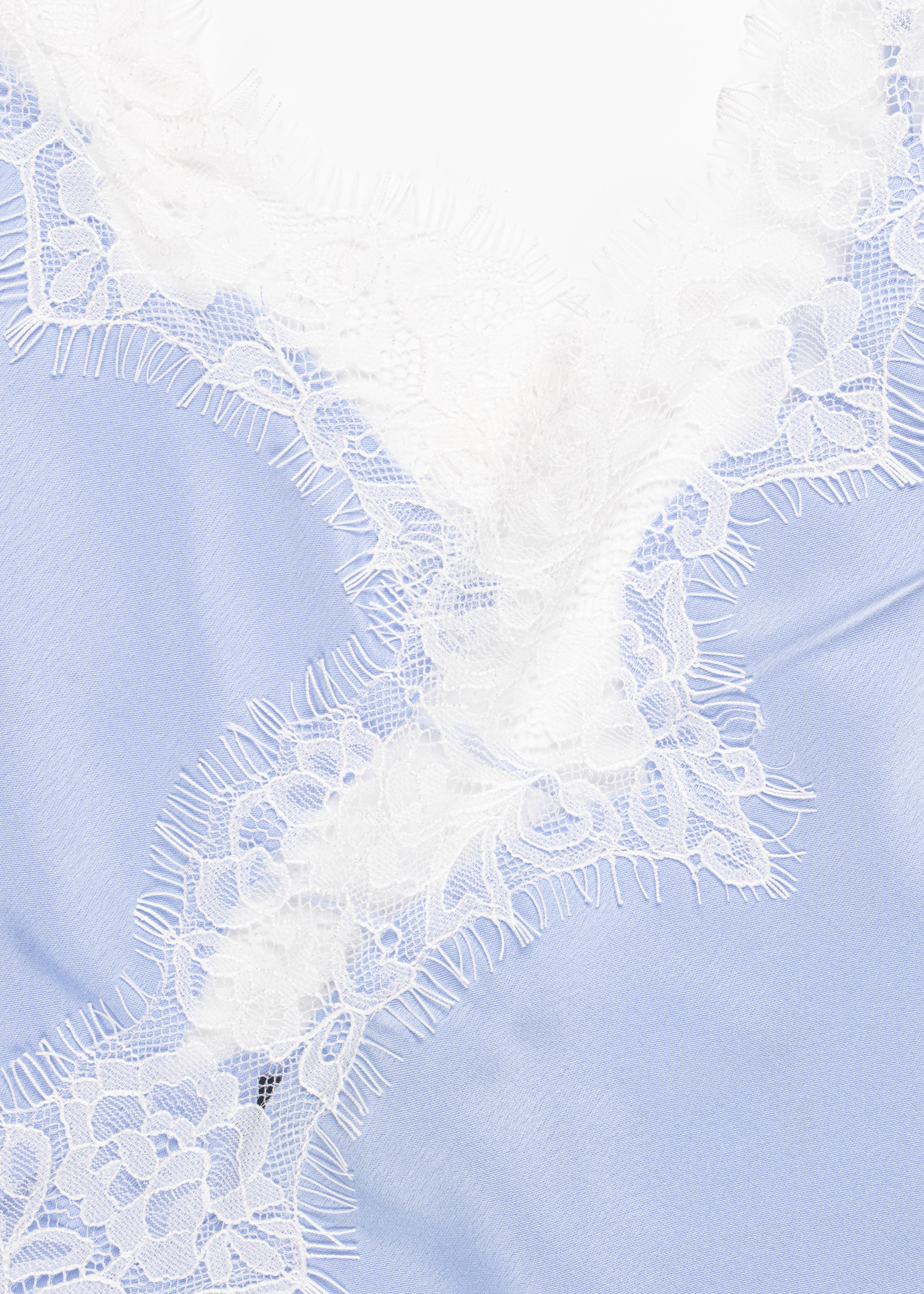 Asymmetrical Lace Trim Satin Cami Top