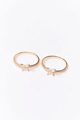 Butterfly Charm Ring Set