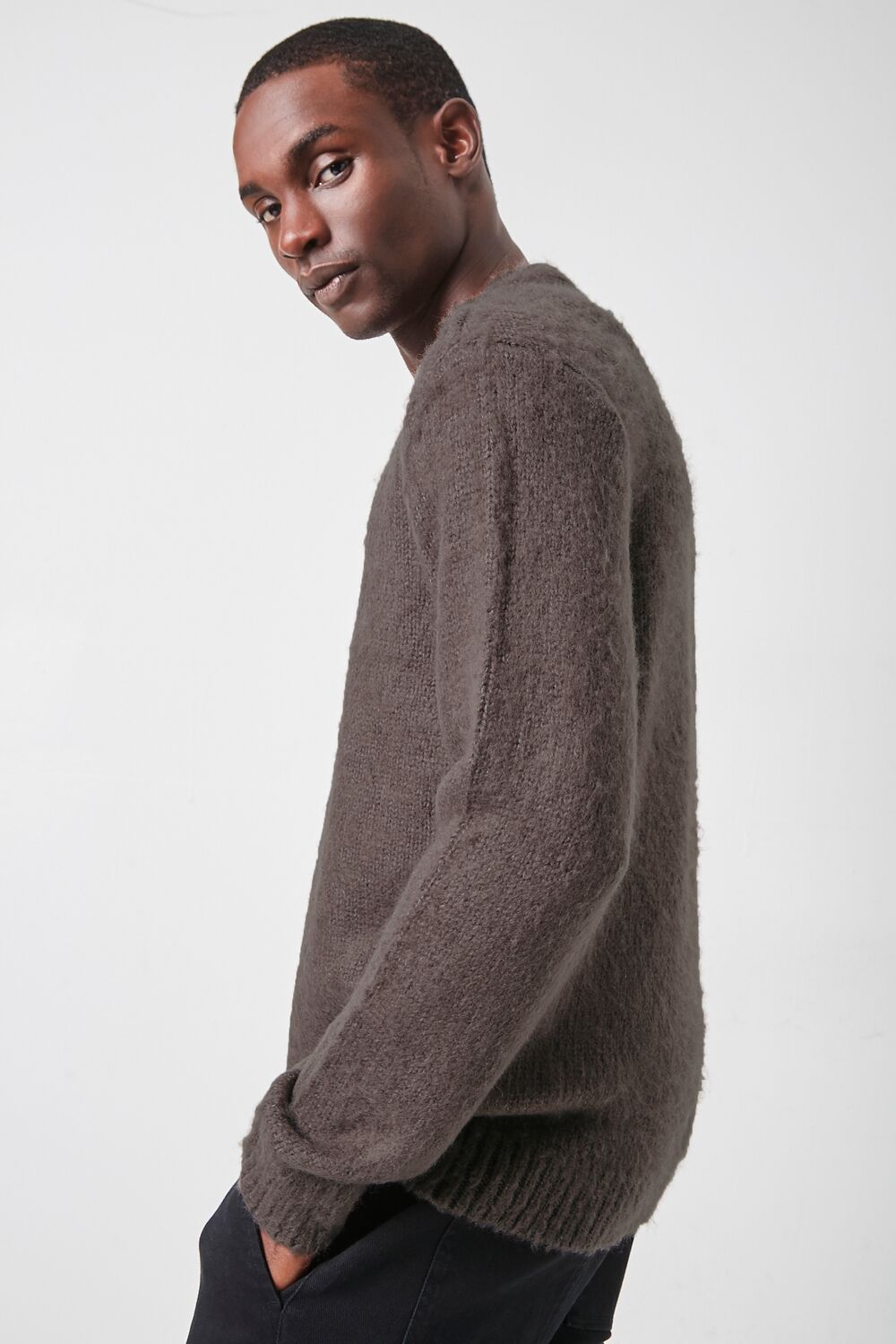 Brushed Purl Knit Sweater