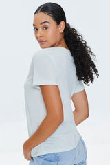 Basic Organically Grown Cotton V-Neck Tee