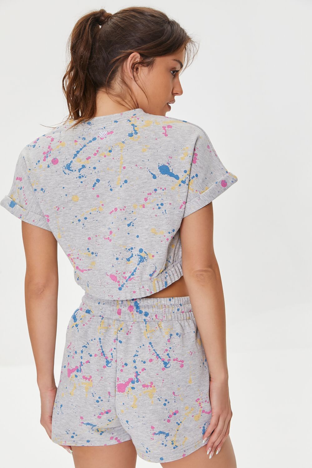 Active Paint Splattered Crop Top