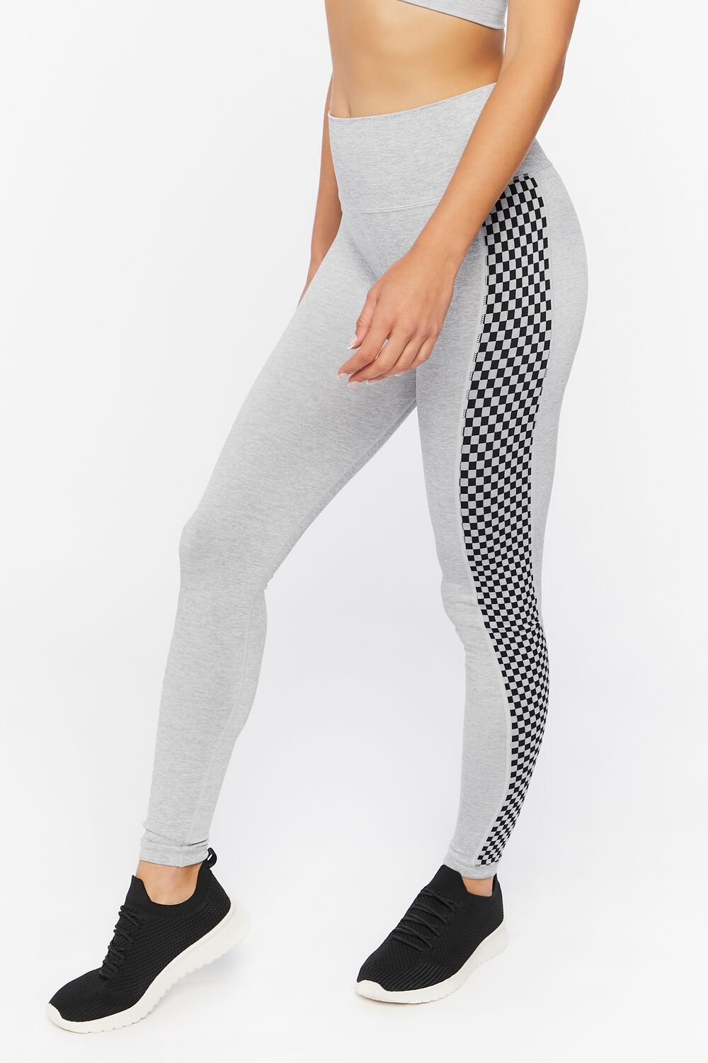 Active Checkered-Trim Leggings