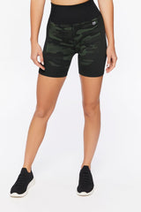 Active Seamless Camo Print Biker Shorts