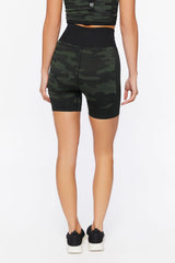 Active Seamless Camo Print Biker Shorts