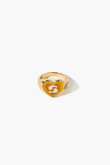 Astrology Heart Cocktail Ring