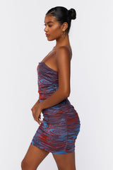 Abstract Print Bodycon Mini Dress