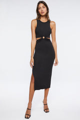 Asymmetrical Cutout Maxi Dress