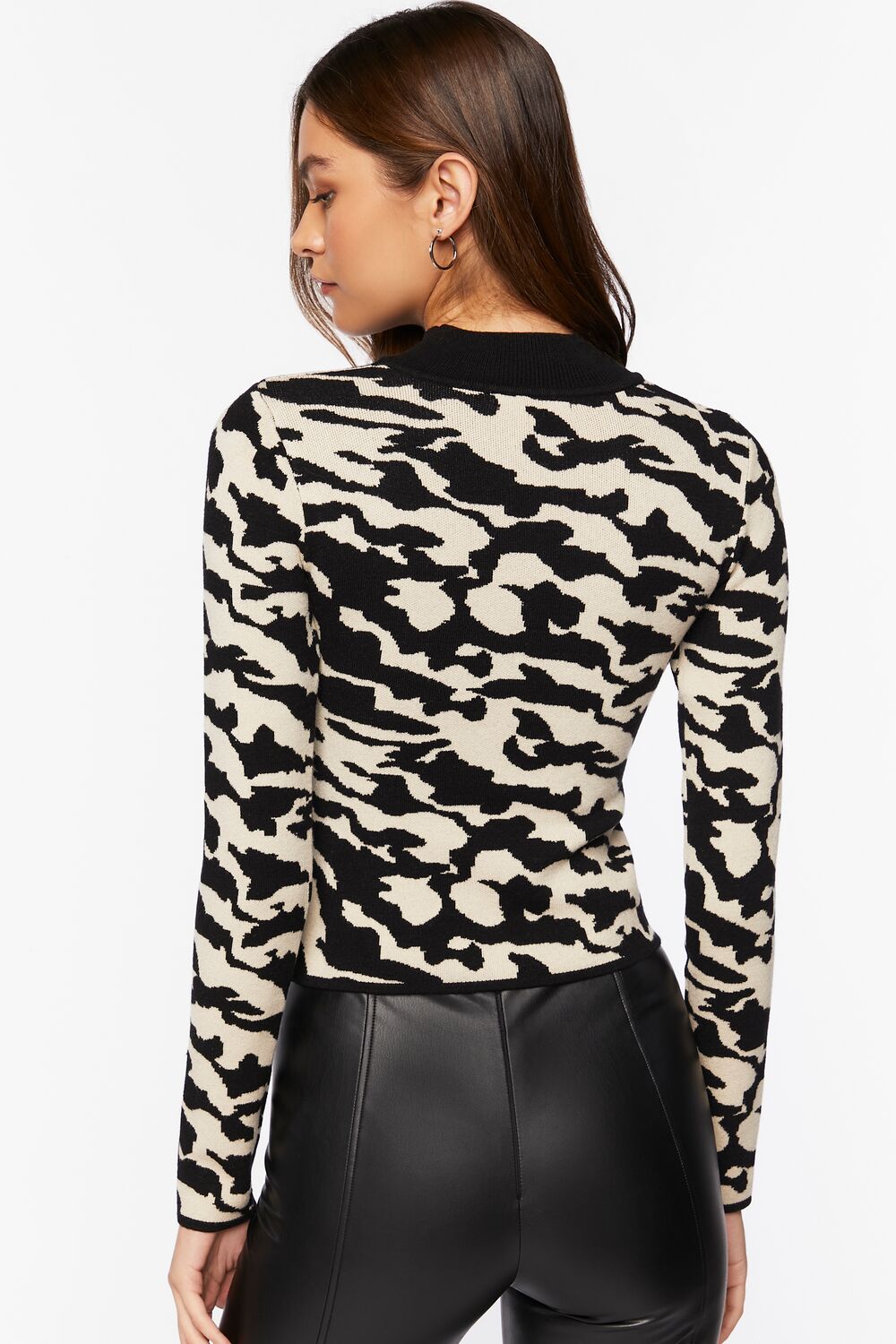 Abstract Cutout Sweater