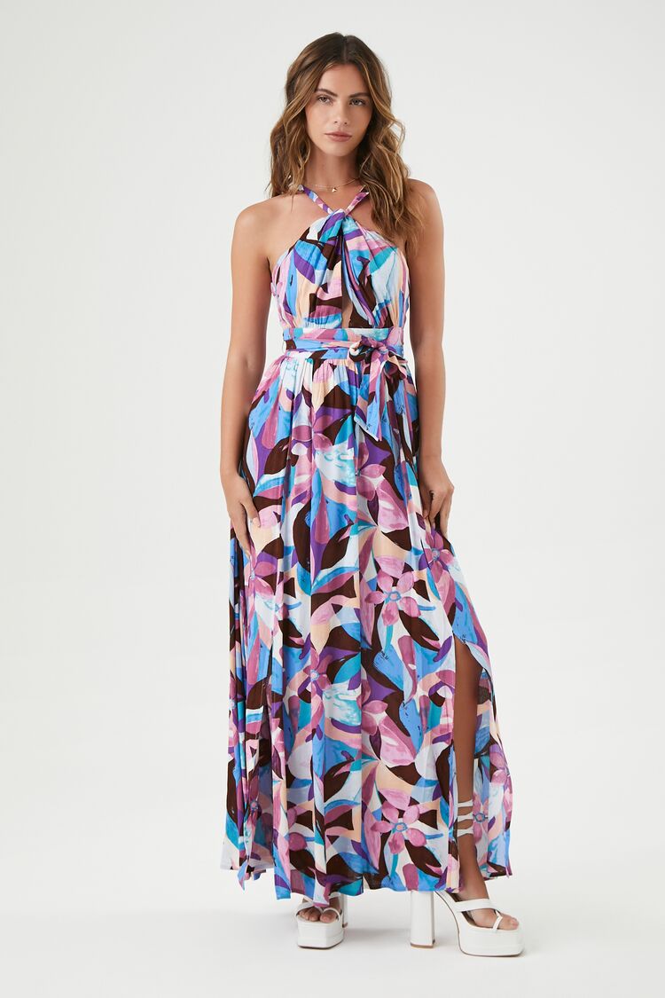 Abstract Print Maxi Dress