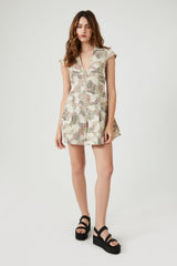 Abstract Spiral Print Mini Dress