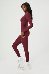 Active Long-Sleeve Corset Jumpsuit