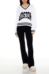 Boston Varsity-Striped Sweater