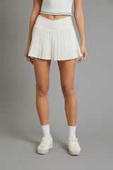 Active Pleated Surplice Skort