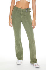 Belted Bootcut Jeans