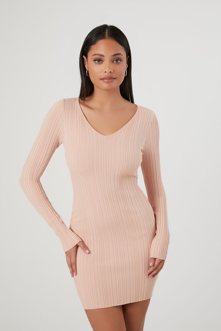 Bodycon Ribbed Sweater Dress