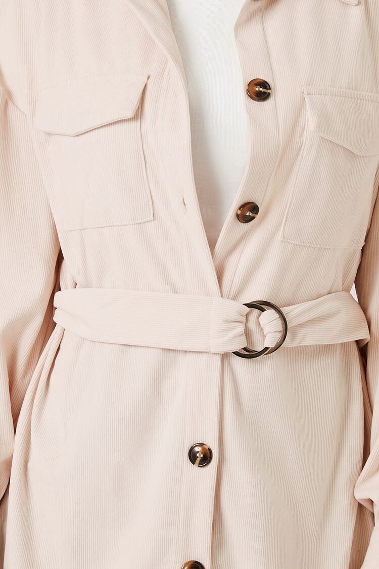 Belted Corduroy Shacket
