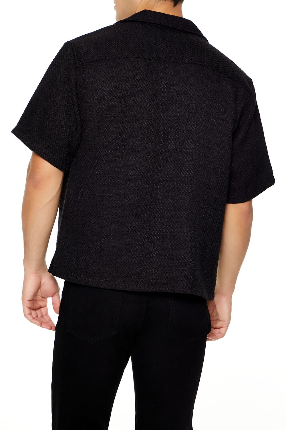 Boxy Cropped Boucle Shirt