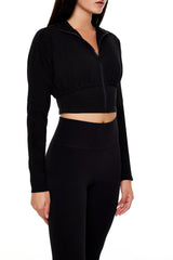 Active Cropped Zip-Up Jacket