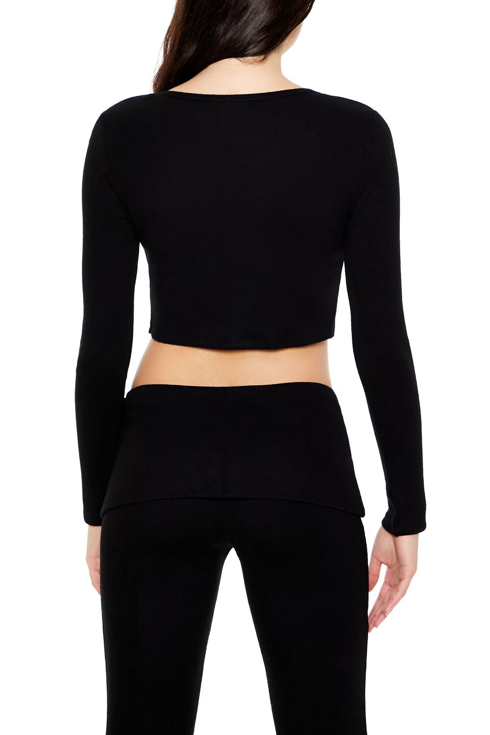 Button-Front Crop Top