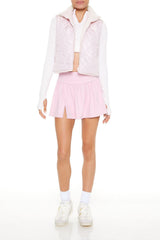 Active Quilted Faux Shearling Vest