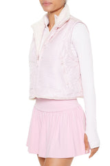 Active Quilted Faux Shearling Vest