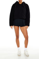 Active Hooded Faux Shearling Jacket