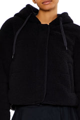Active Hooded Faux Shearling Jacket