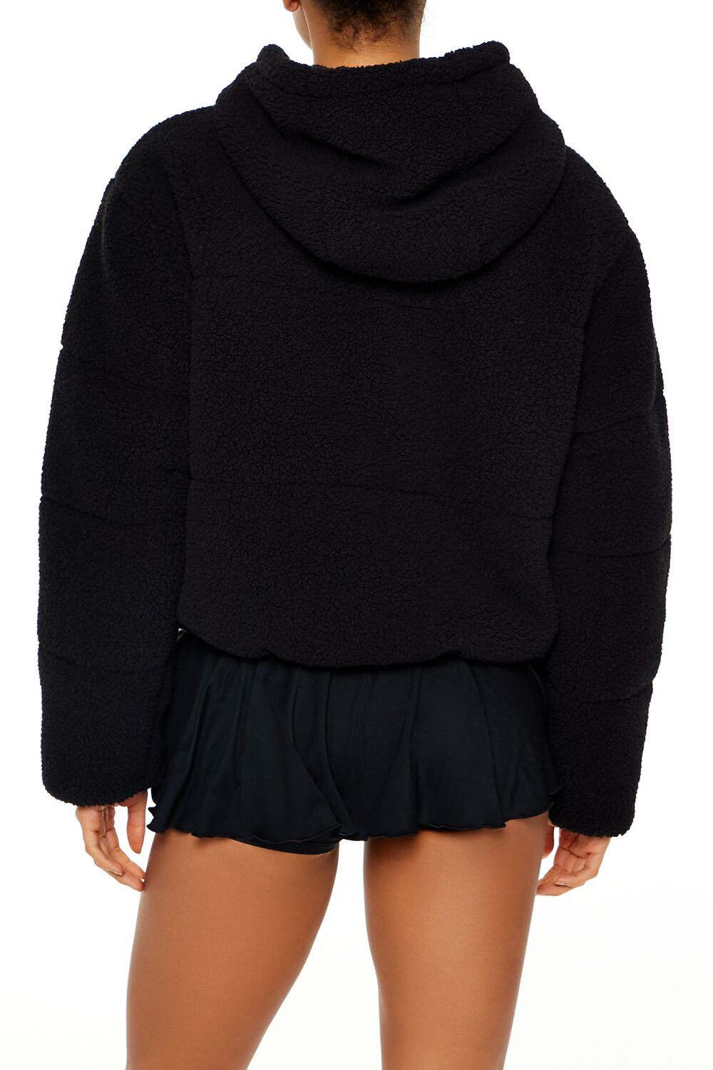 Active Hooded Faux Shearling Jacket