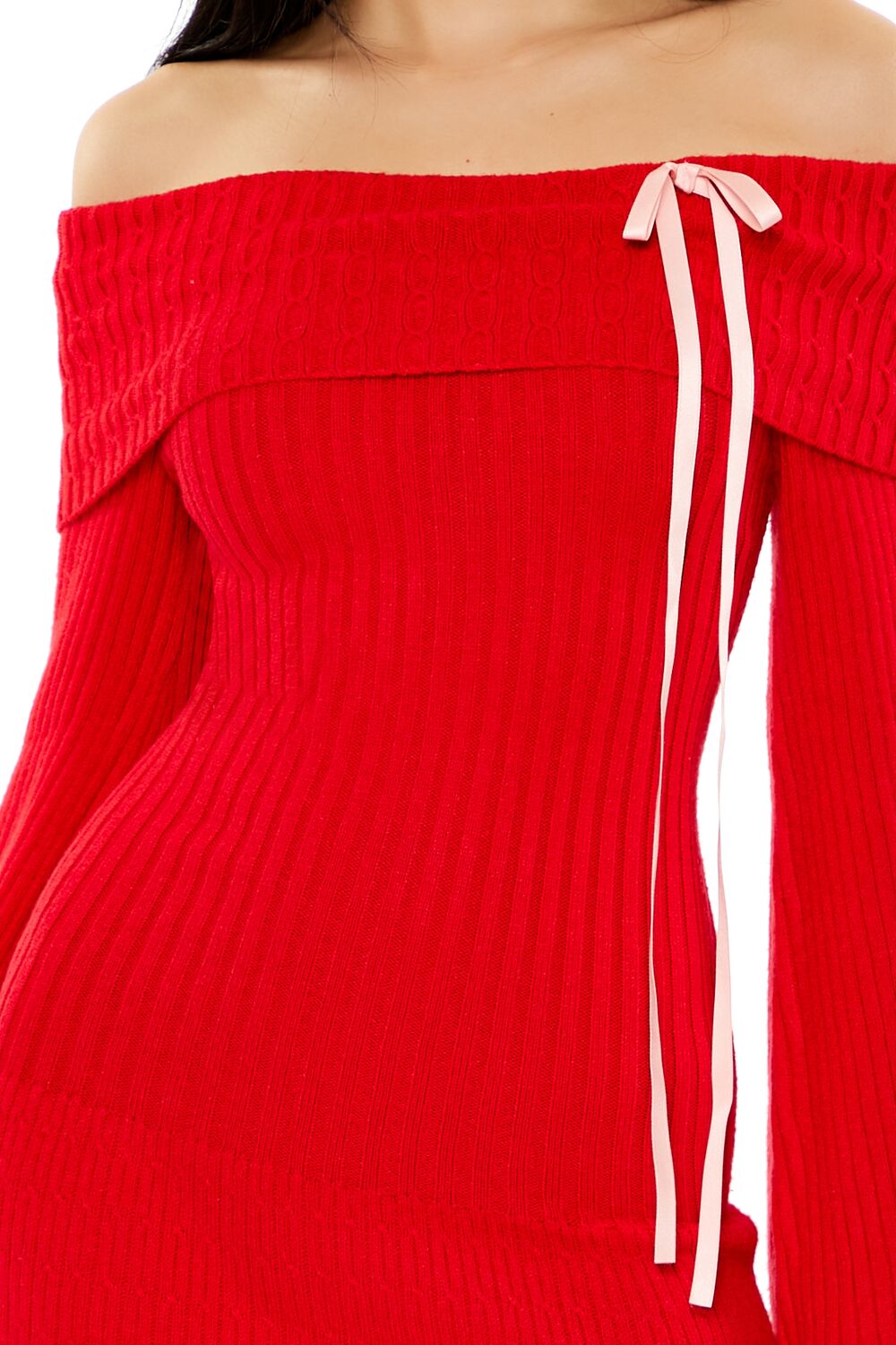 Bow Sweater Mini Dress