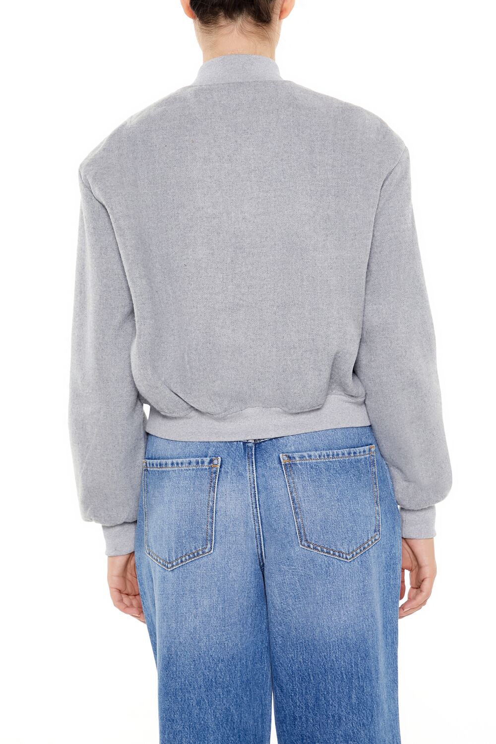 Button-Front Bomber Jacket