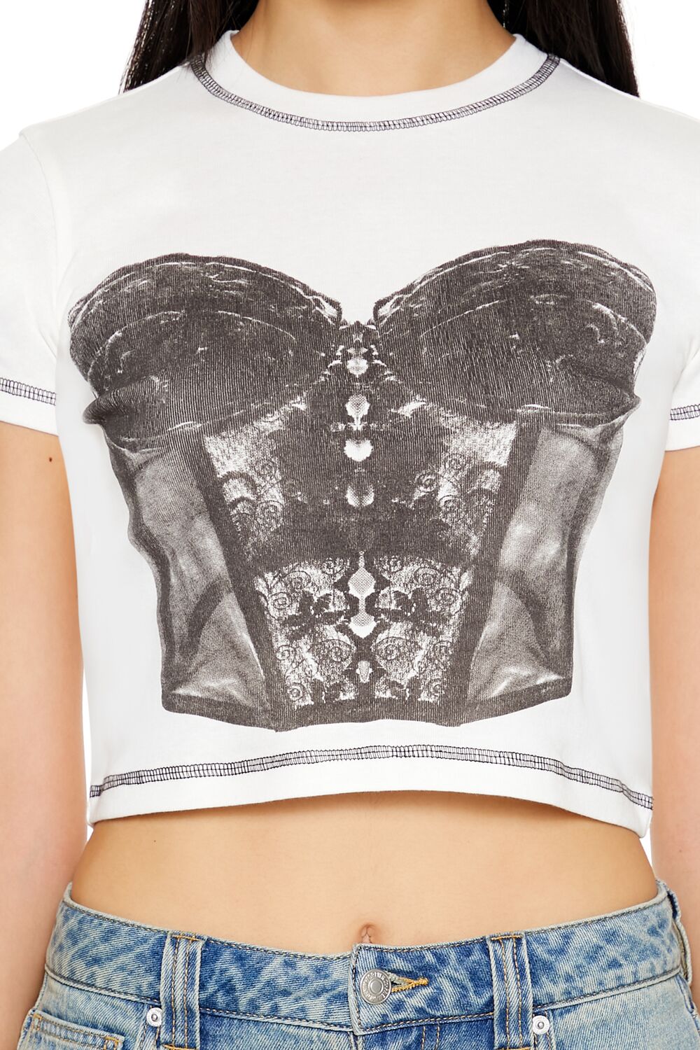 Bustier Graphic Baby Tee