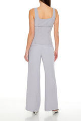 Belted Wide-Leg Pants