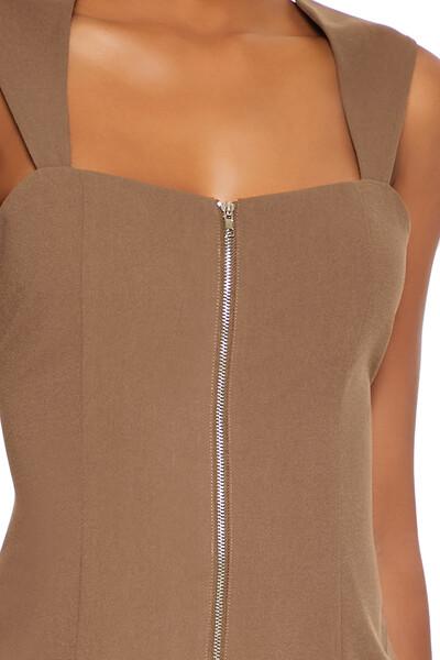 Bodycon Zip-Up Mini Dress